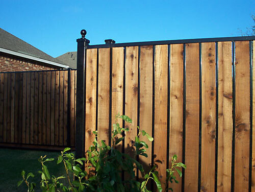 22_Custom Iron Wood Full Privacy Fence