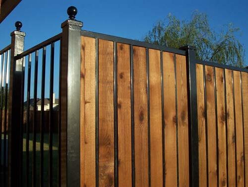 22b_Custom Iron Wood Full Privacy Fence